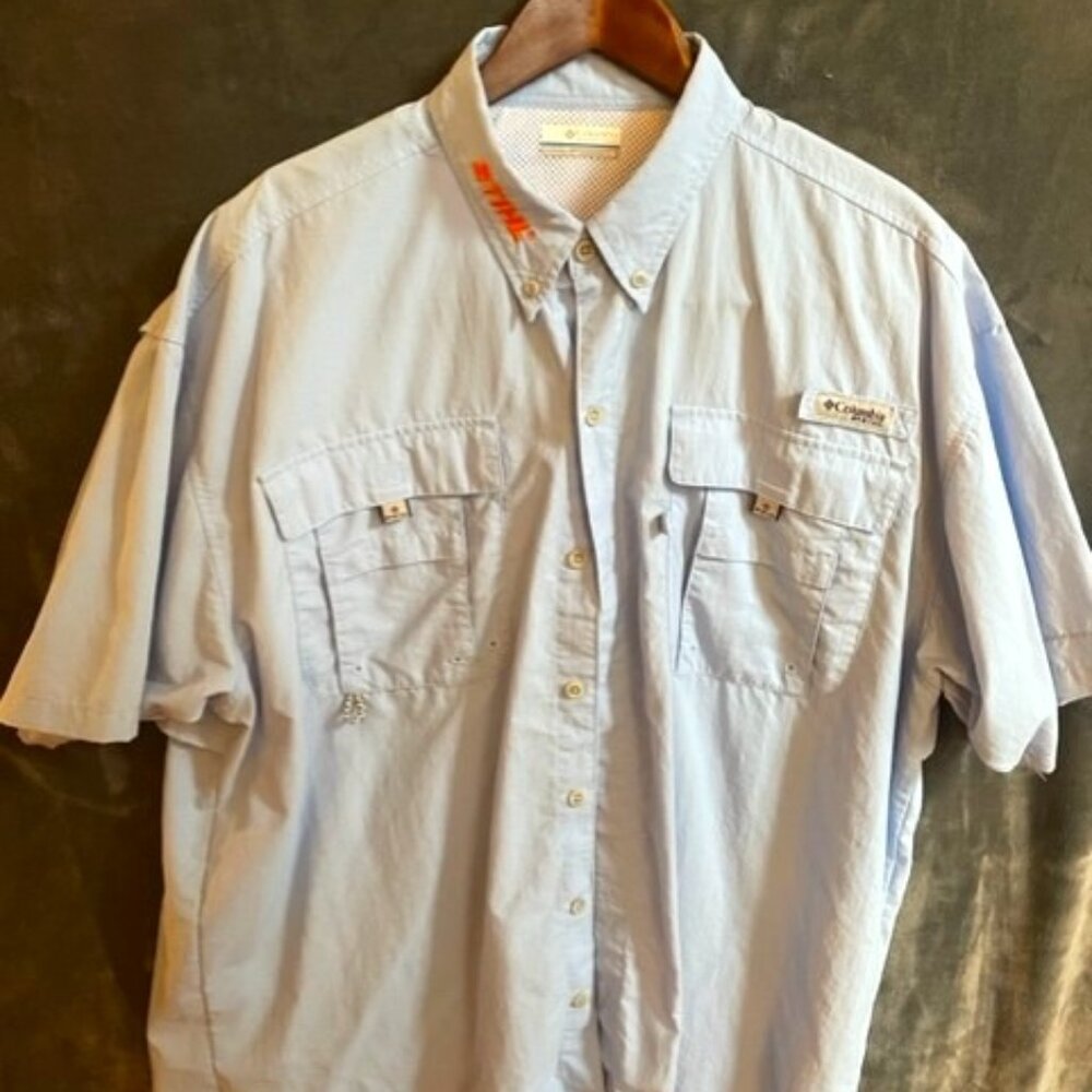 STIHL Columbia Men's PFG - Blue Fishing Shirt